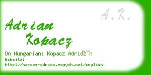 adrian kopacz business card